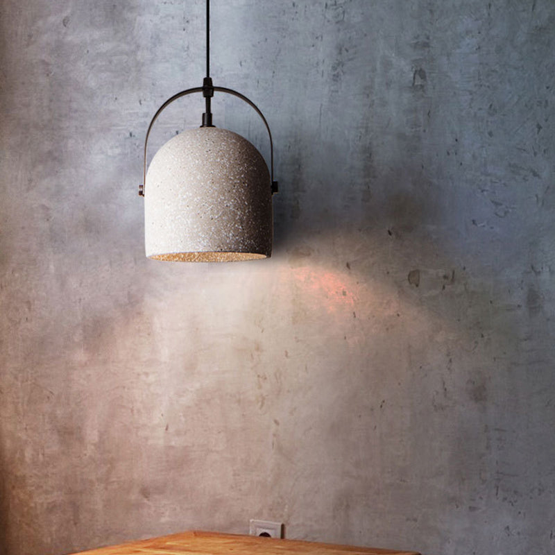 Simplicity Bell Shade Suspension Light Cement 1��Head Restaurant Pendant Light Fixture Clearhalo 'Ceiling Lights' 'Modern Pendants' 'Modern' 'Pendant Lights' 'Pendants' Lighting' 2186595