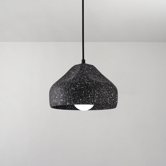 Cement Geometric Shade Ceiling Light Modern Style Single Hanging Lamp for Dining Room Black Trapezoid Clearhalo 'Ceiling Lights' 'Modern Pendants' 'Modern' 'Pendant Lights' 'Pendants' Lighting' 2186606