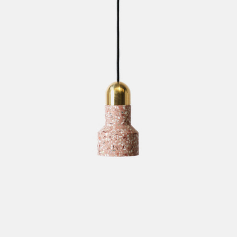 Flashlight Shaped Living Room Suspension Lighting Terrazzo 1-Light Nordic Style Pendant Ceiling Light Red Clearhalo 'Ceiling Lights' 'Modern Pendants' 'Modern' 'Pendant Lights' 'Pendants' Lighting' 2186656