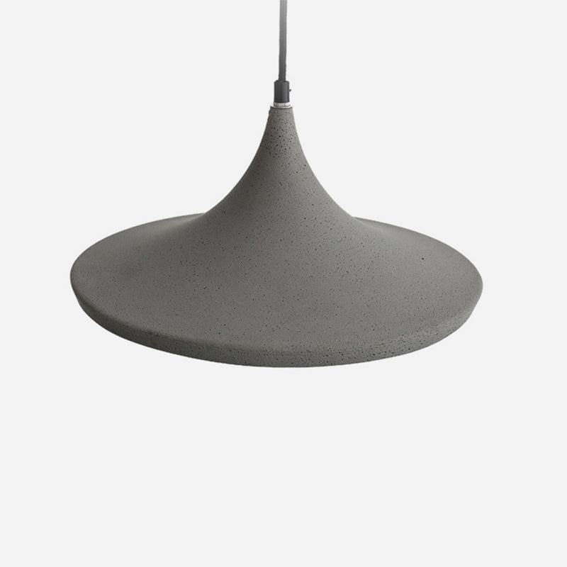 Conical Cement Suspension Lighting Nordic Style 1��Bulb Grey Pendant Ceiling Light Clearhalo 'Ceiling Lights' 'Modern Pendants' 'Modern' 'Pendant Lights' 'Pendants' Lighting' 2186690