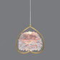Metallic Heart Suspension Lighting Contemporary Single Gold Pendant Ceiling Light with Decorative Feather Clearhalo 'Ceiling Lights' 'Modern Pendants' 'Modern' 'Pendant Lights' 'Pendants' Lighting' 2186713