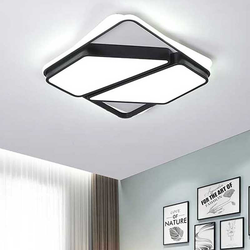 Living Room LED Splicing-Block Flush Ceiling Light Modern Metallic ...