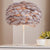 Round Shade Table Lighting Minimalistic Feather 1 Bulb Living Room Nightstand Lamp Grey A Clearhalo 'Lamps' 'Table Lamps' Lighting' 2186786