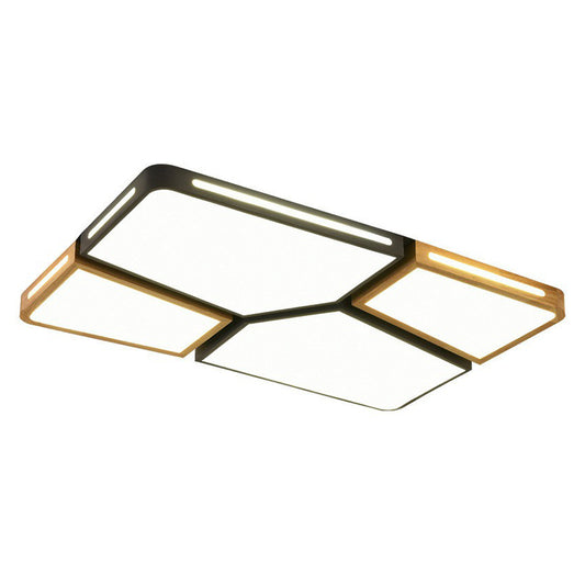 Splicing Rectangle Flush Light Macaron Acrylic Living Room LED Flush Ceiling Light Fixture Clearhalo 'Ceiling Lights' 'Close To Ceiling Lights' 'Close to ceiling' 'Flush mount' Lighting' 2186832