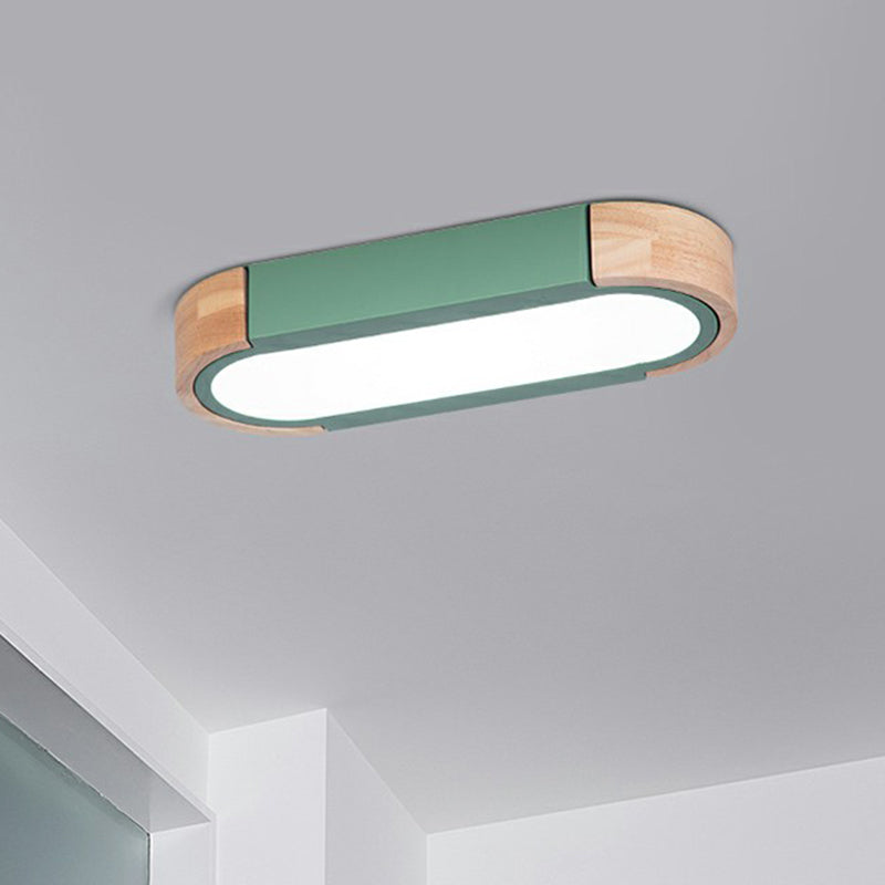 Acrylic Oblong Shaped Flush Mount Lighting Simplistic LED Flush Mount Fixture for Living Room Clearhalo 'Ceiling Lights' 'Close To Ceiling Lights' 'Close to ceiling' 'Flush mount' Lighting' 2186837