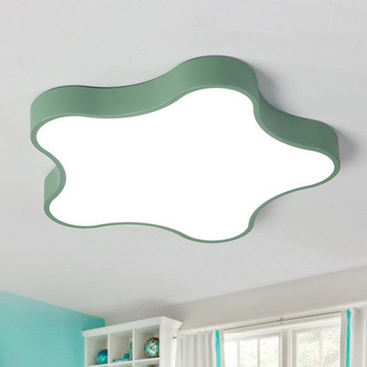 Star Shaped Bedroom LED Flush Mount Metallic Minimalist Flushmount Ceiling Lighting Green Clearhalo 'Ceiling Lights' 'Close To Ceiling Lights' 'Close to ceiling' 'Flush mount' Lighting' 2186848