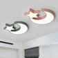 Crescent and Star LED Flush Mount Lighting Nordic Style Acrylic Living Room Flush Mount Ceiling Light Clearhalo 'Ceiling Lights' 'Close To Ceiling Lights' 'Close to ceiling' 'Flush mount' Lighting' 2186863
