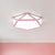 Nordic Faceted Pentagon Flush Mount Lighting Acrylic Bedroom LED Flush Mount Fixture Pink Clearhalo 'Ceiling Lights' 'Close To Ceiling Lights' 'Close to ceiling' 'Flush mount' Lighting' 2186908