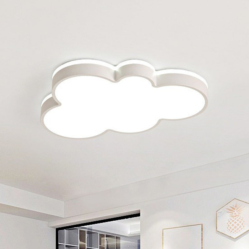 Acrylic Cloud Flush Ceiling Light Simplicity LED Flush Mount Lighting Fixture for Kids Bedroom Clearhalo 'Ceiling Lights' 'Close To Ceiling Lights' 'Close to ceiling' 'Flush mount' Lighting' 2186938