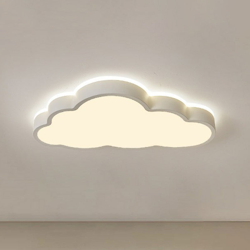 Macaron Cloud Shaped Flush Lighting Acrylic Bedroom LED Flush Ceiling Light Fixture White Clearhalo 'Ceiling Lights' 'Close To Ceiling Lights' 'Close to ceiling' 'Flush mount' Lighting' 2186954