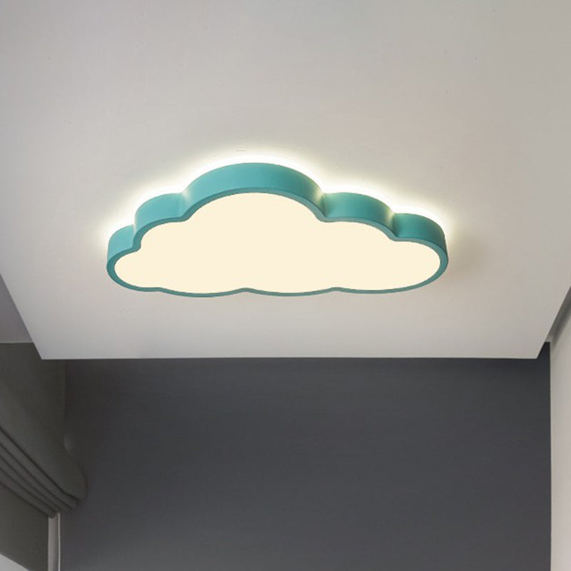 Macaron Cloud Shaped Flush Lighting Acrylic Bedroom LED Flush Ceiling Light Fixture Clearhalo 'Ceiling Lights' 'Close To Ceiling Lights' 'Close to ceiling' 'Flush mount' Lighting' 2186958