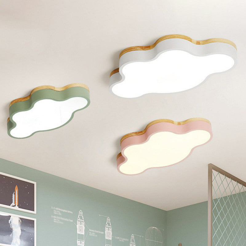 Cloud Flush Mount Lighting Simplistic Acrylic Kids Bedroom LED Flush Mount Fixture Clearhalo 'Ceiling Lights' 'Close To Ceiling Lights' 'Close to ceiling' 'Flush mount' Lighting' 2186961