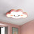 Smiling Cloud Bedroom Flush Ceiling Light Frosted Acrylic Kids LED Flush Mount Lighting Fixture Pink Clearhalo 'Ceiling Lights' 'Close To Ceiling Lights' 'Close to ceiling' 'Flush mount' Lighting' 2186978