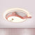 Metallic Dolphin Shaped Flush Ceiling Light Simplicity LED Flush Mount Lighting Fixture for Kids Bedroom Pink Clearhalo 'Ceiling Lights' 'Close To Ceiling Lights' 'Close to ceiling' 'Flush mount' Lighting' 2187012