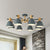 Dome Shade Semi Flush Mount Simplicity Metal Living Room Ceiling Mounted Lighting 8 Grey Clearhalo 'Ceiling Lights' 'Close To Ceiling Lights' 'Close to ceiling' 'Semi-flushmount' Lighting' 2187055