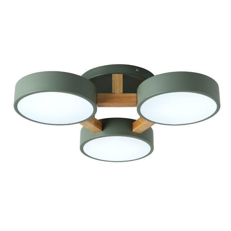 Acrylic Circular Shade Flush Mount Light Nordic Style Semi Flush Ceiling Light for Living Room Clearhalo 'Ceiling Lights' 'Close To Ceiling Lights' 'Close to ceiling' 'Semi-flushmount' Lighting' 2187067