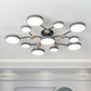 Round Shaped Living Room Chandelier Pendant Light Acrylic 11 Heads Nordic Style Pendant Light Fixture Clearhalo 'Ceiling Lights' 'Chandeliers' Lighting' options 2187079