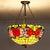 Bowl Shade Suspension Lighting Stained Art Glass Tiffany-Style Pendant Ceiling Light Lemon Yellow Clearhalo 'Ceiling Lights' 'Industrial' 'Middle Century Pendants' 'Pendant Lights' 'Pendants' 'Tiffany close to ceiling' 'Tiffany Pendants' 'Tiffany' Lighting' 2187158