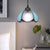Single-Bulb Ceiling Light Vintage Scalloped Dome Stained Glass Hanging Pendant Light Light Blue A Clearhalo 'Ceiling Lights' 'Industrial' 'Middle Century Pendants' 'Pendant Lights' 'Pendants' 'Tiffany close to ceiling' 'Tiffany Pendants' 'Tiffany' Lighting' 2187164