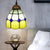 Single-Bulb Ceiling Light Vintage Scalloped Dome Stained Glass Hanging Pendant Light Light Yellow A Clearhalo 'Ceiling Lights' 'Industrial' 'Middle Century Pendants' 'Pendant Lights' 'Pendants' 'Tiffany close to ceiling' 'Tiffany Pendants' 'Tiffany' Lighting' 2187177