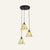 Tiffany-Style Bell Multi Ceiling Lamp 3 Bulbs Handcrafted Glass Suspension Light Fixture Beige Round Clearhalo 'Ceiling Lights' 'Industrial' 'Middle Century Pendants' 'Pendant Lights' 'Pendants' 'Tiffany close to ceiling' 'Tiffany Pendants' 'Tiffany' Lighting' 2187251