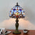 Decorative Dome Table Lamp Single Stained Art Glass Nightstand Lighting for Living Room Lake Blue Clearhalo 'Lamps' 'Table Lamps' Lighting' 2187363