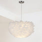 Feather Hemispherical Ceiling Light Simplistic Single Hanging Pendant Light for Living Room Clearhalo 'Ceiling Lights' 'Modern Pendants' 'Modern' 'Pendant Lights' 'Pendants' Lighting' 2187481