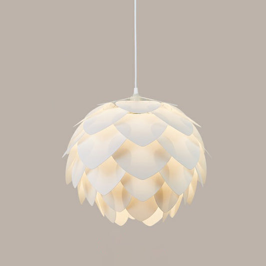 Round Shaped Ceiling Lighting Simplicity Feather Girls Bedroom Hanging Lamp in White White D Clearhalo 'Ceiling Lights' 'Modern Pendants' 'Modern' 'Pendant Lights' 'Pendants' Lighting' 2187525