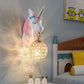 Cartoon Unicorn Wall Mount Light Resin Bedside Wall Lighting with Hollowed out Globe Shade Light Pink Clearhalo 'Wall Lamps & Sconces' 'Wall Lights' Lighting' 2187599