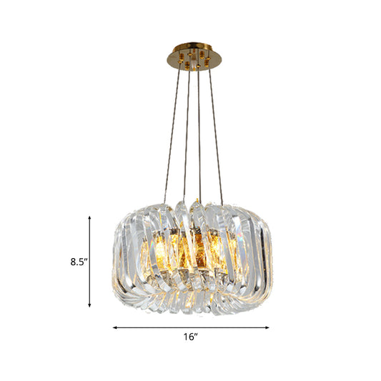 Crystal Treasure Bowl Pendant Chandelier Contemporary Clear LED Hanging Ceiling Lamp Clearhalo 'Ceiling Lights' 'Chandeliers' 'Clear' 'Glass shade' 'Glass' 'Industrial' 'Modern Chandeliers' 'Modern' 'Pendant Lights' 'Tiffany' 'Traditional Chandeliers' Lighting' 219156