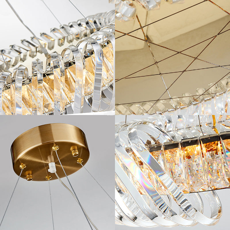 Crystal Treasure Bowl Pendant Chandelier Contemporary Clear LED Hanging Ceiling Lamp Clearhalo 'Ceiling Lights' 'Chandeliers' 'Clear' 'Glass shade' 'Glass' 'Industrial' 'Modern Chandeliers' 'Modern' 'Pendant Lights' 'Tiffany' 'Traditional Chandeliers' Lighting' 219157