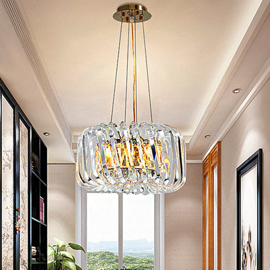 Crystal Treasure Bowl Pendant Chandelier Contemporary Clear LED Hanging Ceiling Lamp Clear Clearhalo 'Ceiling Lights' 'Chandeliers' 'Clear' 'Glass shade' 'Glass' 'Industrial' 'Modern Chandeliers' 'Modern' 'Pendant Lights' 'Tiffany' 'Traditional Chandeliers' Lighting' 219158