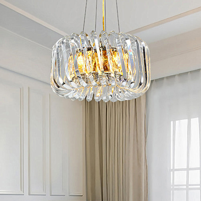 Crystal Treasure Bowl Pendant Chandelier Contemporary Clear LED Hanging Ceiling Lamp Clearhalo 'Ceiling Lights' 'Chandeliers' 'Clear' 'Glass shade' 'Glass' 'Industrial' 'Modern Chandeliers' 'Modern' 'Pendant Lights' 'Tiffany' 'Traditional Chandeliers' Lighting' 219159