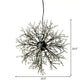 23.5"/31.5" Wide Dendritic LED Chandelier Lamp Metal Black Ceiling Pendant Light with White/Multi-Colored Pearls Clearhalo 'Ceiling Lights' 'Chandeliers' 'Modern Chandeliers' 'Modern' Lighting' 219312