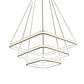 White Acrylic Hanging Chandelier Simple Layered Square LED Ceiling Pendant in White/Warm Light Clearhalo 'Ceiling Lights' 'Chandeliers' 'Modern Chandeliers' 'Modern' Lighting' 219395