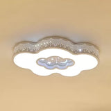 Modern Starry Ceiling Mount Light with Cloud Acrylic Metal Flush Light in White for Study Room White Clearhalo 'Ceiling Lights' 'Close To Ceiling Lights' 'Close to ceiling' 'Flush mount' Lighting' 21963