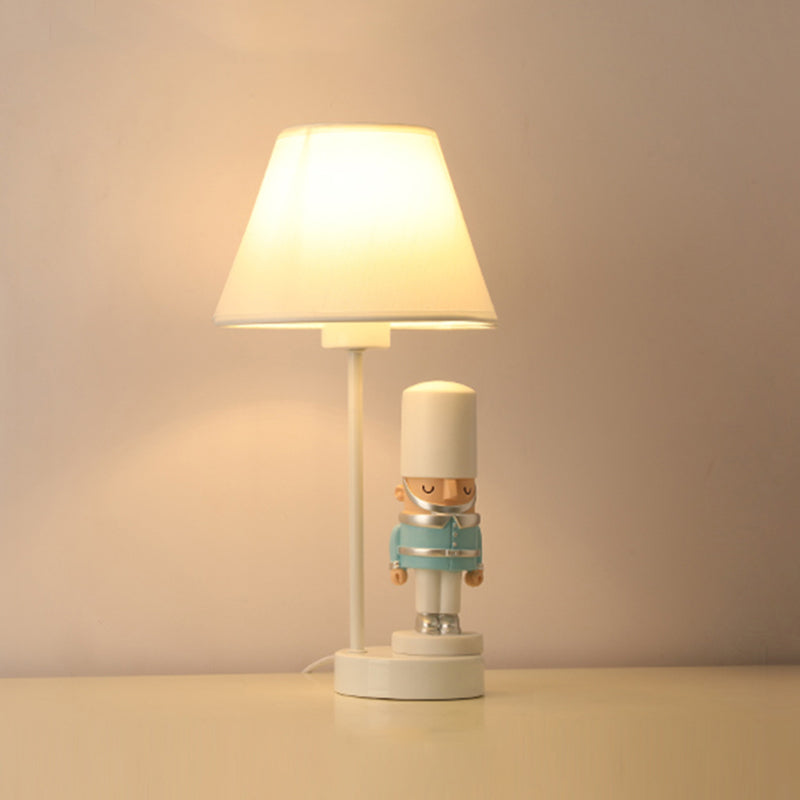 Soldier Bedside Nightstand Lamp Resin 1 Bulb Kids Style Table Lighting with Shade Clearhalo 'Lamps' 'Table Lamps' Lighting' 2197092