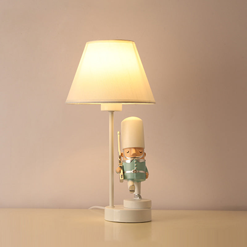 Soldier Bedside Nightstand Lamp Resin 1 Bulb Kids Style Table Lighting with Shade Clearhalo 'Lamps' 'Table Lamps' Lighting' 2197094