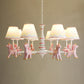 Childrens Unicorn Chandelier Lighting Resin Nursery Pendant Light with Empire Shade Clearhalo 'Ceiling Lights' 'Chandeliers' Lighting' options 2197311