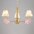 Heart Pattern Chandelier Lighting Kids Fabric Bedroom Pendant Light with Decorative Unicorn 3 Pink Clearhalo 'Ceiling Lights' 'Chandeliers' Lighting' options 2197353_92554117-a996-4638-9be8-c4ec8a62c289