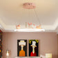 Ring LED Chandelier Light Childrens Acrylic Kindergarten Pendant Light Fixture with Resin Unicorn Clearhalo 'Ceiling Lights' 'Chandeliers' Lighting' options 2197441