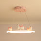 Ring LED Chandelier Light Childrens Acrylic Kindergarten Pendant Light Fixture with Resin Unicorn Clearhalo 'Ceiling Lights' 'Chandeliers' Lighting' options 2197444