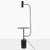 Cylinder Base Stand Up Lamp Minimalistic Marble Living Room LED Floor Lighting with Metallic Tray in Black Black Clearhalo 'Floor Lamps' 'Lamps' Lighting' 2197755