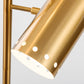 Cylindrical Metallic Stand Up Lamp Postmodern Gold Floor Lighting with Marble Base Clearhalo 'Floor Lamps' 'Lamps' Lighting' 2197784