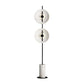 White Disc Standing Light Minimalistic Marble LED Floor Lamp with Cylindrical Base Clearhalo 'Floor Lamps' 'Lamps' Lighting' 2197790