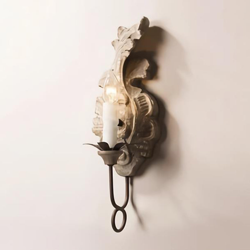 Vintage Candelabra Wall Light Fixture Metallic Wall Mounted Lighting for Corridor Grey A Clearhalo 'Wall Lamps & Sconces' 'Wall Lights' Lighting' 2197930