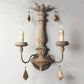 Vintage Candelabra Wall Light Fixture Metallic Wall Mounted Lighting for Corridor Grey C Clearhalo 'Wall Lamps & Sconces' 'Wall Lights' Lighting' 2197932