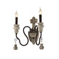 Resin Candelabra Wall Lamp Retro Style Living Room Wall Light Fixture with Curved Arm in Black-Gold Clearhalo 'Wall Lamps & Sconces' 'Wall Lights' Lighting' 2197941