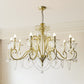 Traditional Crown Chandelier Lighting Crystal Pendant Light with Metallic Candlestick Clearhalo 'Ceiling Lights' 'Chandeliers' Lighting' options 2198056