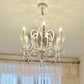 Traditional Crown Chandelier Lighting Crystal Pendant Light with Metallic Candlestick Clearhalo 'Ceiling Lights' 'Chandeliers' Lighting' options 2198072